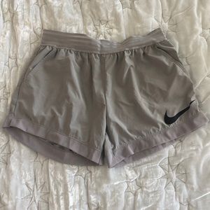 Women’s grey Nike Dri-Fit Flex 4” Training Shorts